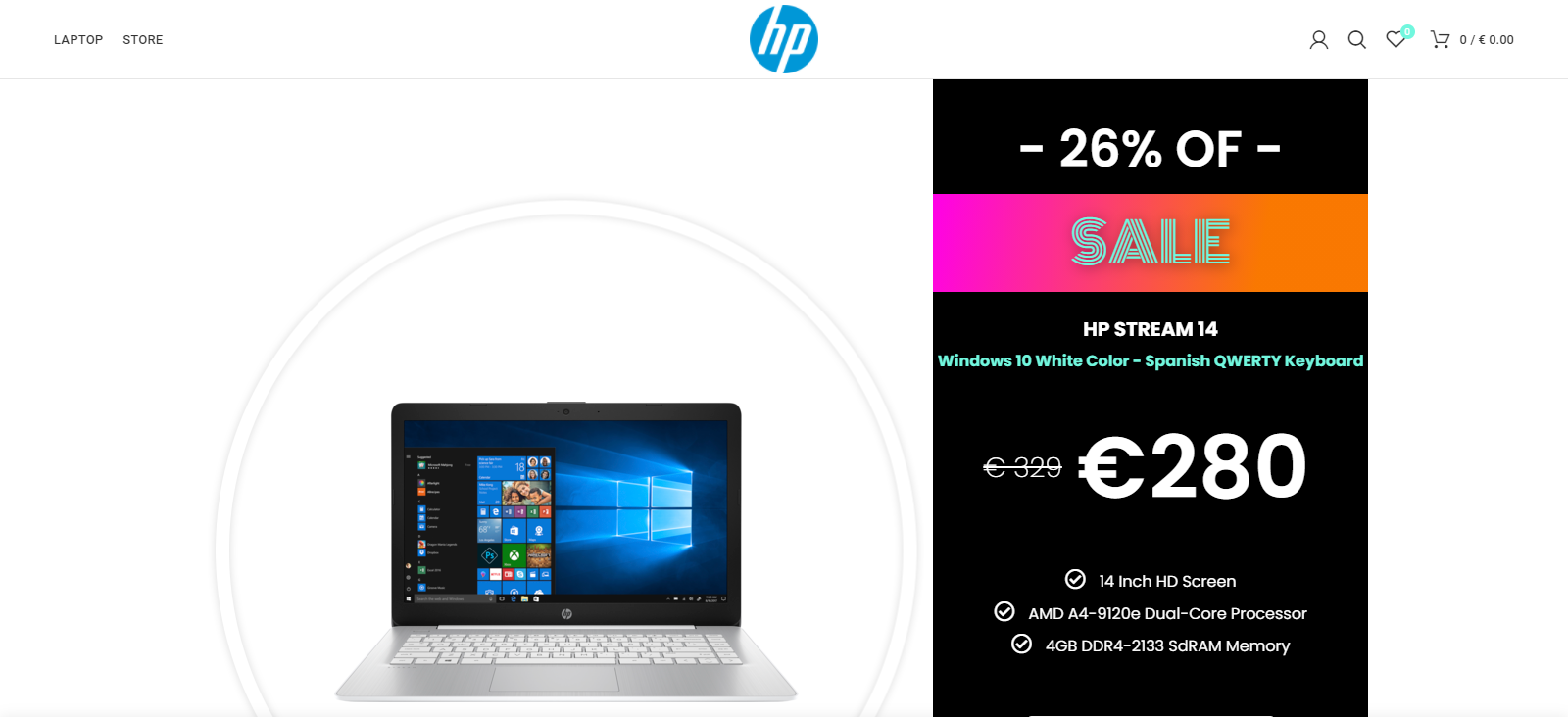 Laptop Tienda Homepage Image
