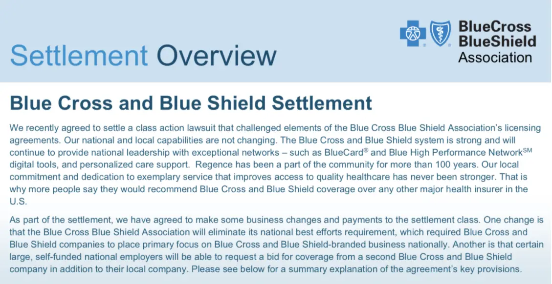 BCBS Settlement 2022 Find Out More!