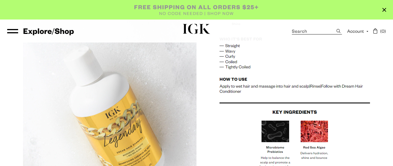 IGK Legendary Shampoo