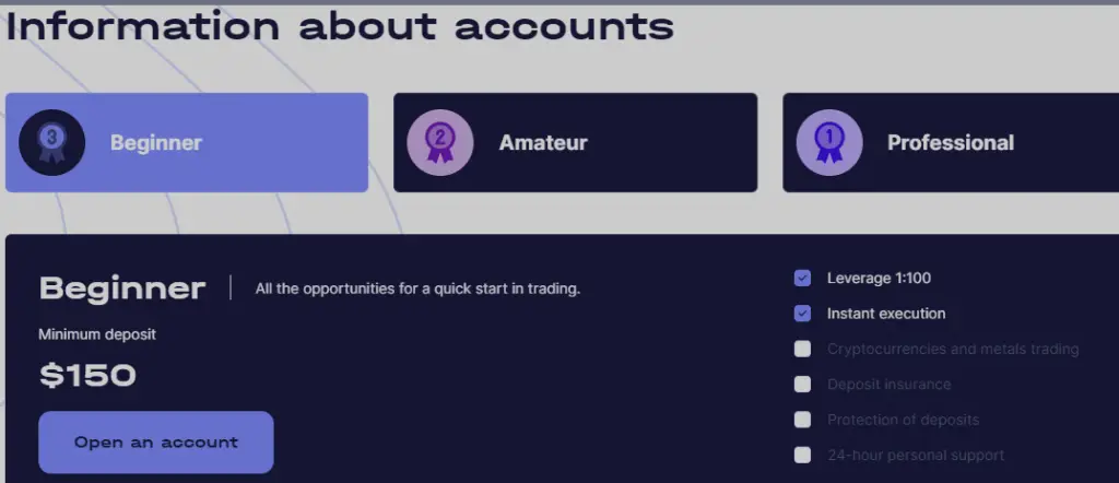Account types
