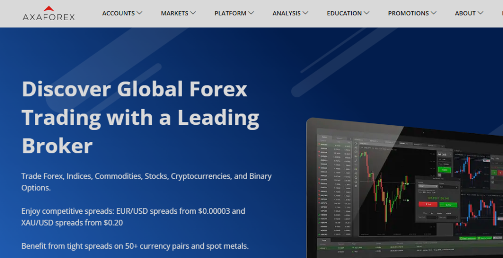 AxaForex Homepage