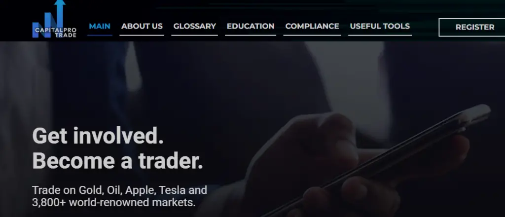 CapitalPro Trade Homepage