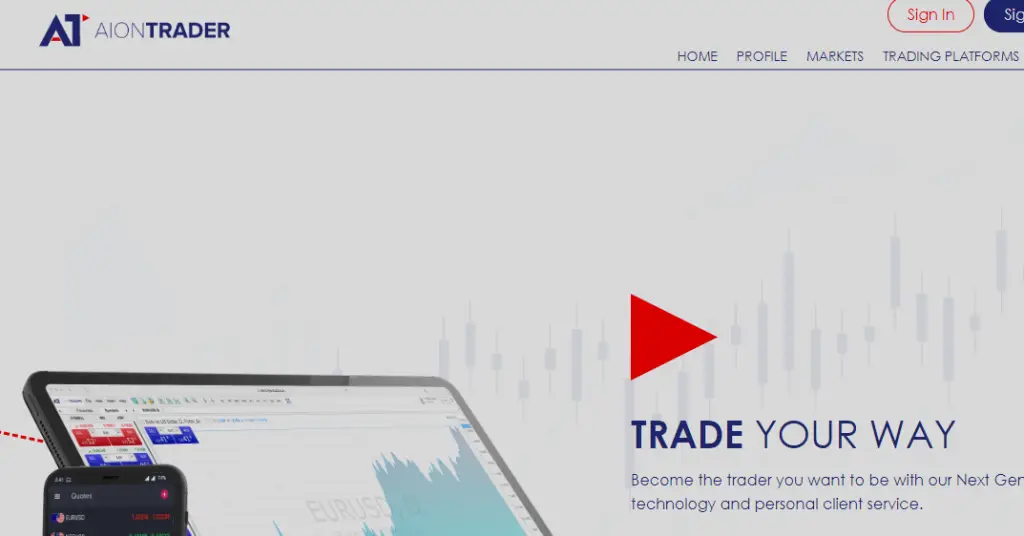 AION Trader Homepage