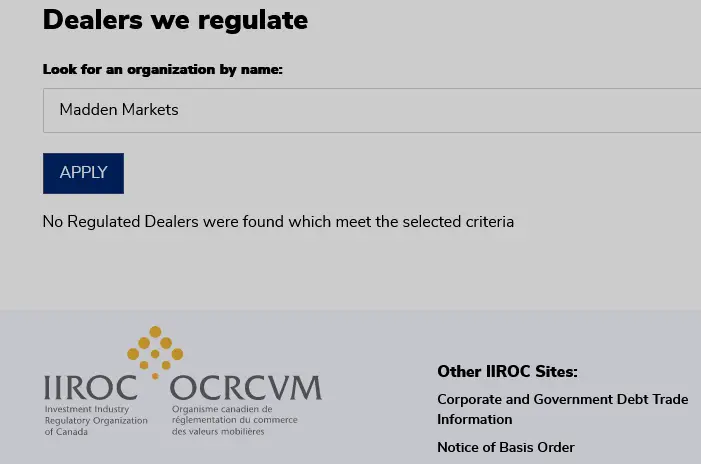 IIROC Database