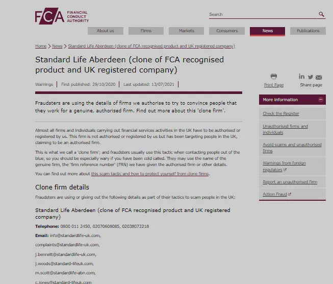 FCA Database
