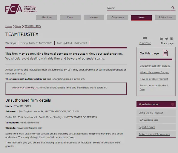 FCA Database