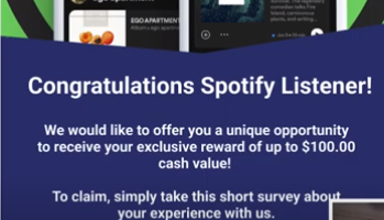 Spotify Customer Opinion Scam Email