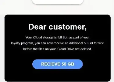 Your iCloud Storage Is Full '50 GB Free'