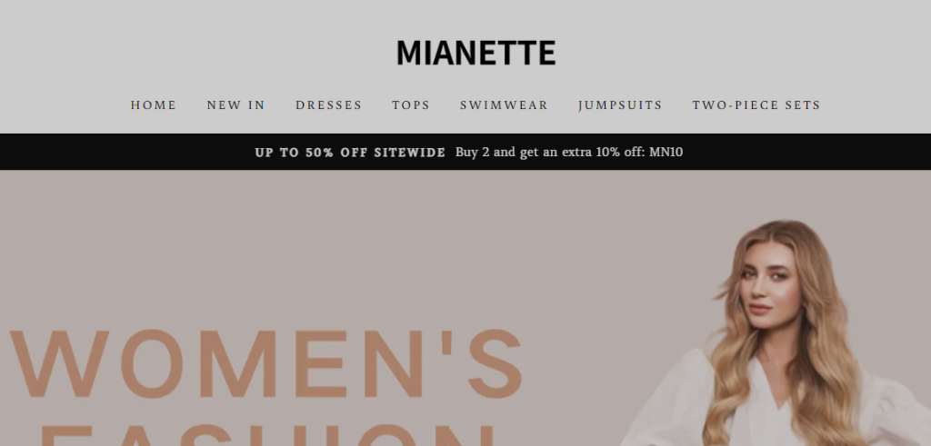 Mianette Homepage