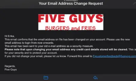 Five Guys Email Scam