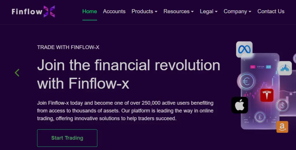 Finflow X Homepage