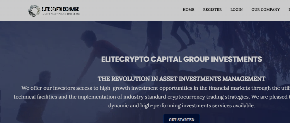 Elite Crypto Exchange Homepage
