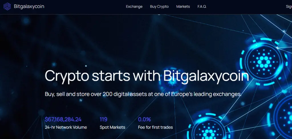 Bitgalaxycoin.com Homepage