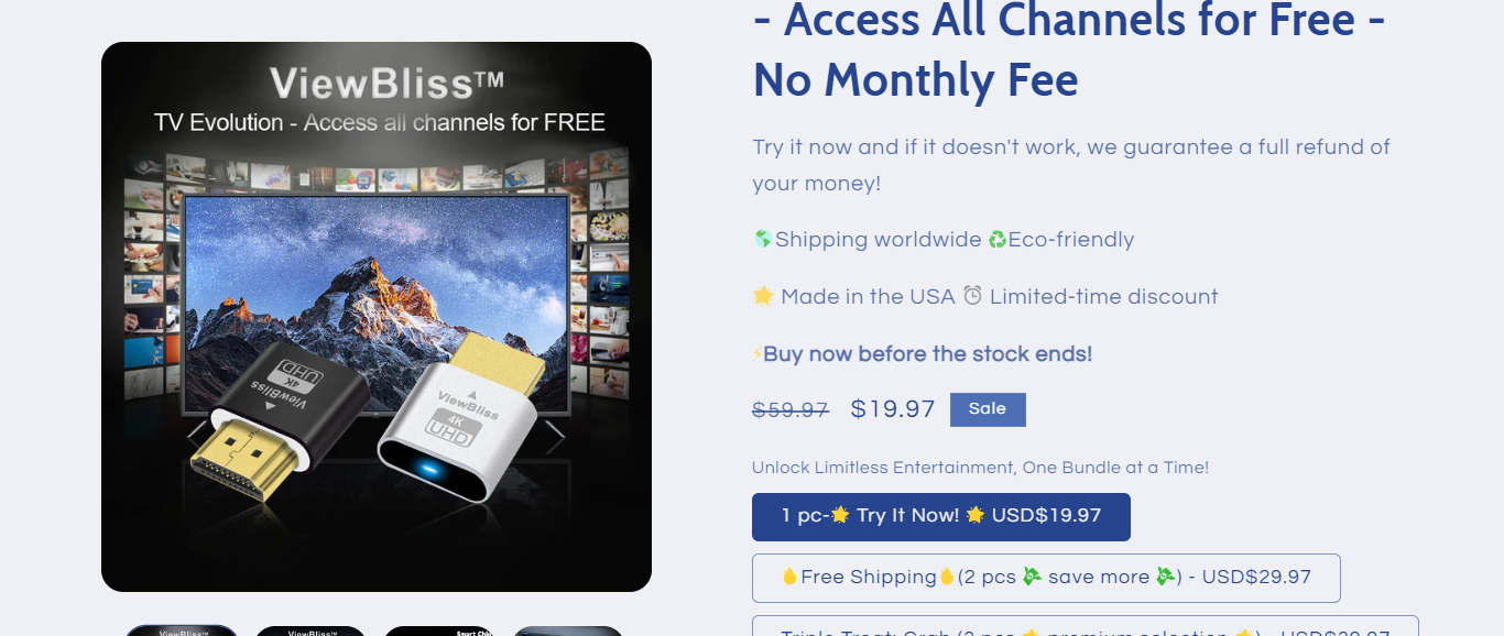 View Bliss Tv Streaming Device