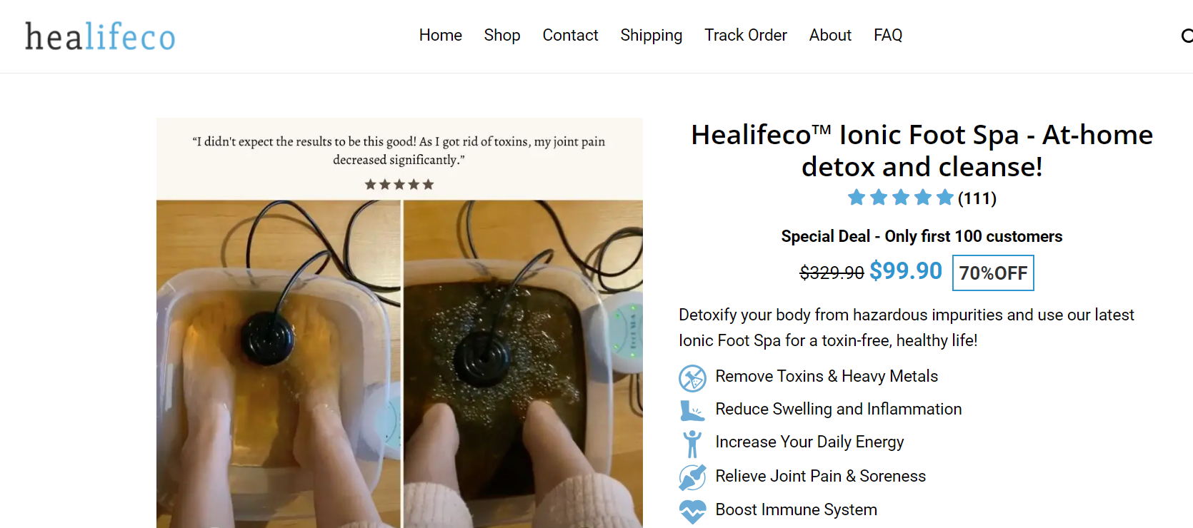 Healifeco 2.0 Ionic Foot Spa Scam? Here're My Findings