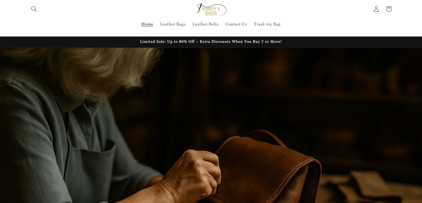 Karen Dual Handle Baguette Bag